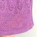 See by Chloe Open Knit Half Sleeve Sweater Striking Purple Alpaca and Wool Blend