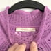 See by Chloe Open Knit Half Sleeve Sweater Striking Purple Alpaca and Wool Blend
