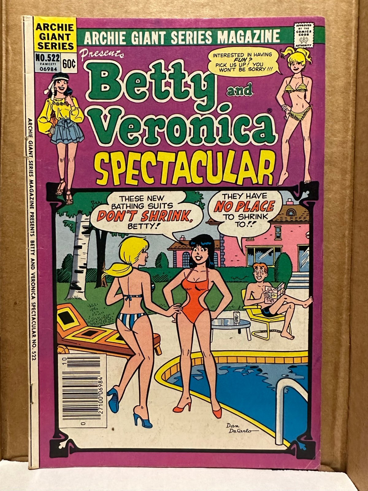 Archie Giant Series Magazine #522 MIDGRADE Classic DeCarlo BIKINI Cover (1982)
