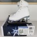 Jackson Ultima Sz 12J White Figure Skates Fleece JS181 FL Youth Misses
