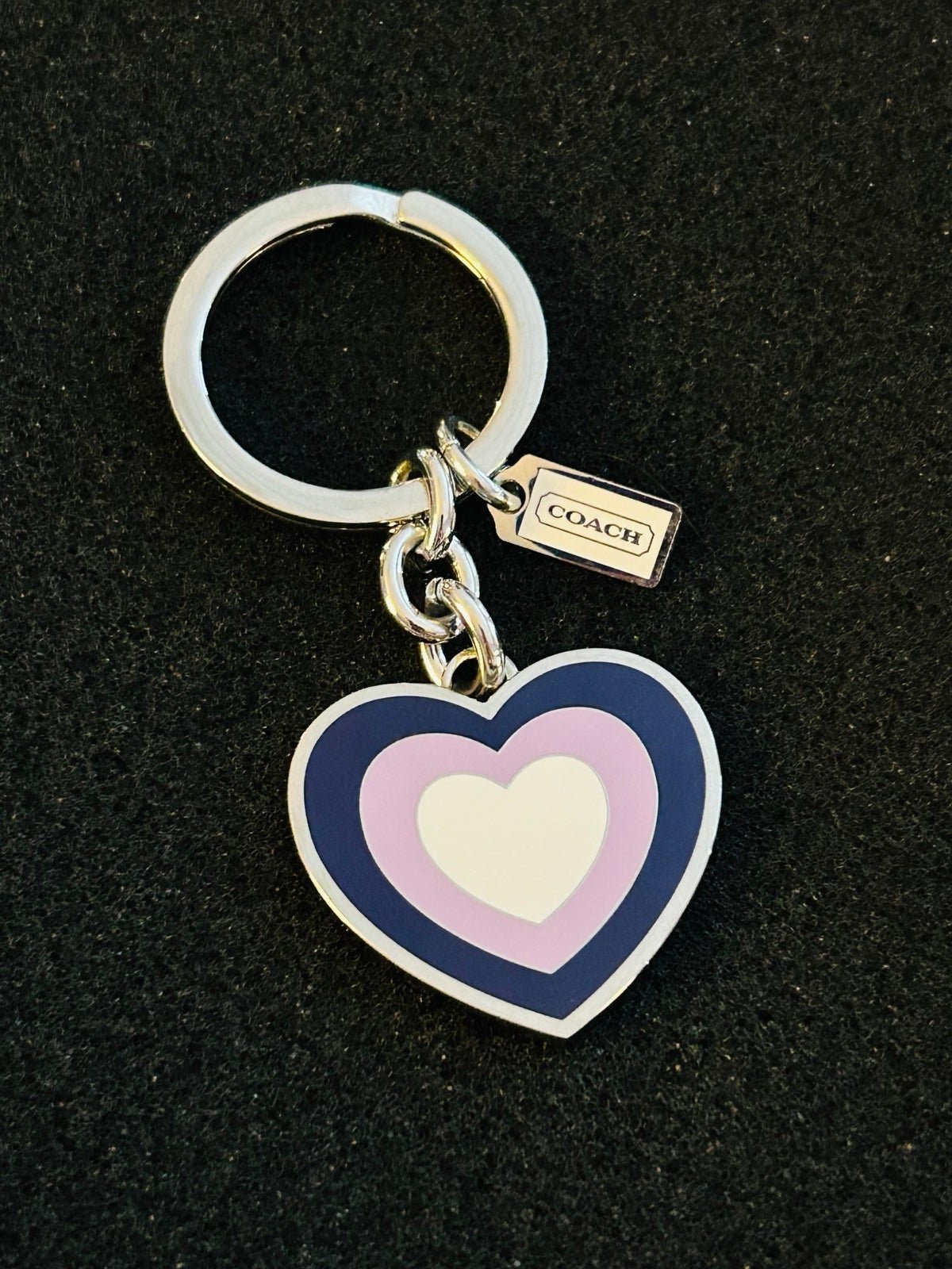 NWOT Coach heart Keychain/ Bag Charm