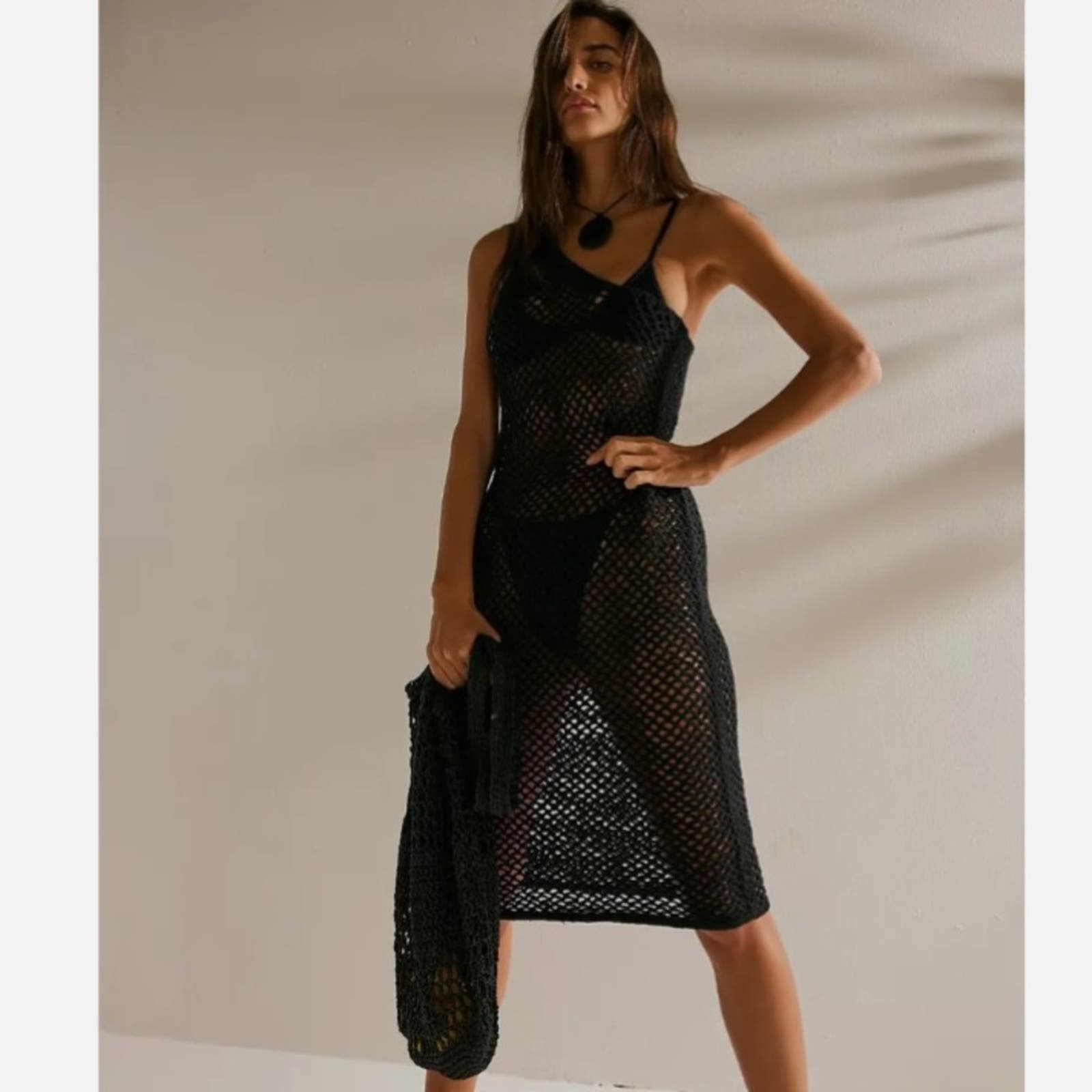 Free People Catch Me Fauxchet Midi Swimsuit Cover up Size: Small