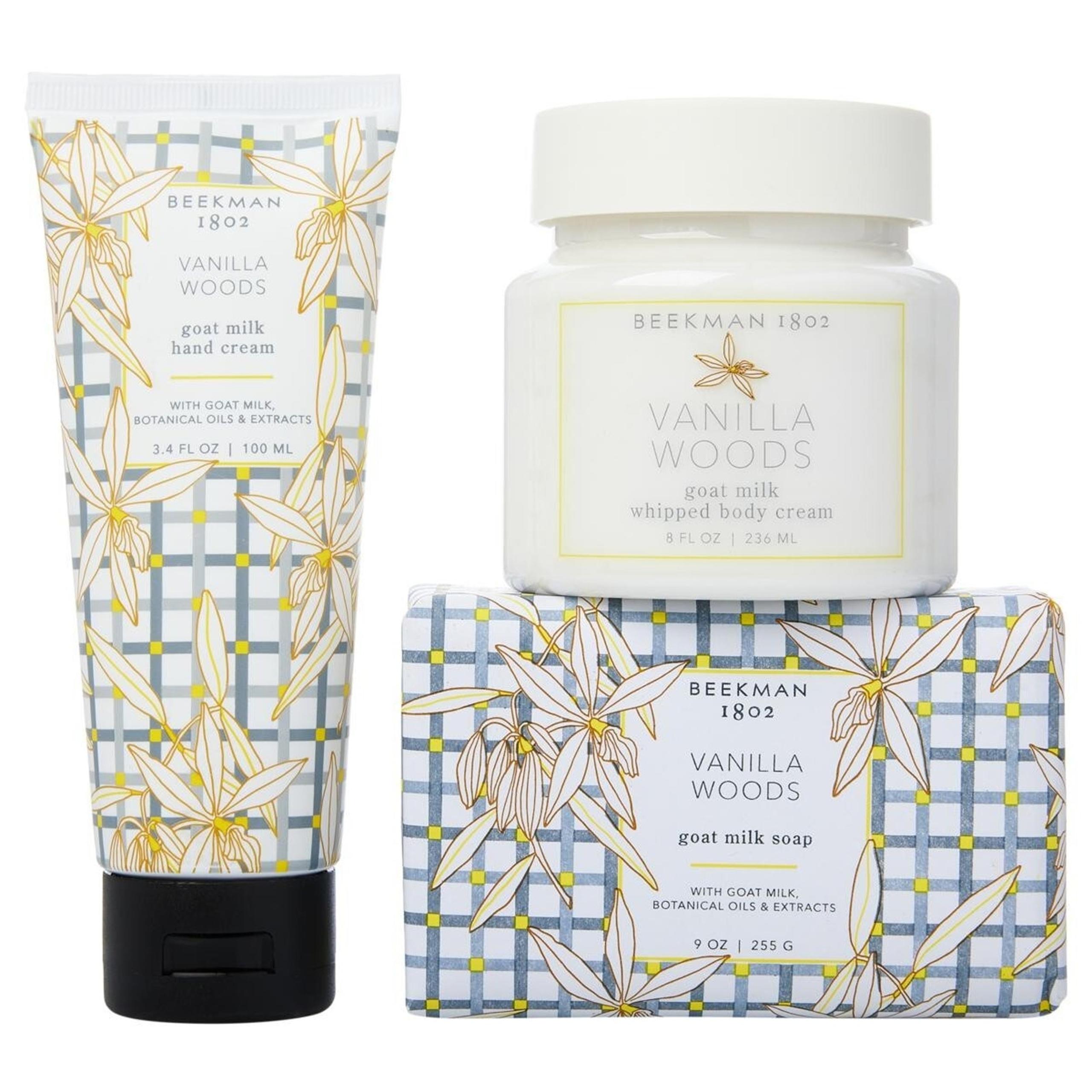 Beekman 1802 Vanilla Woods 3-Piece Bath and Body Set - New/Sealed