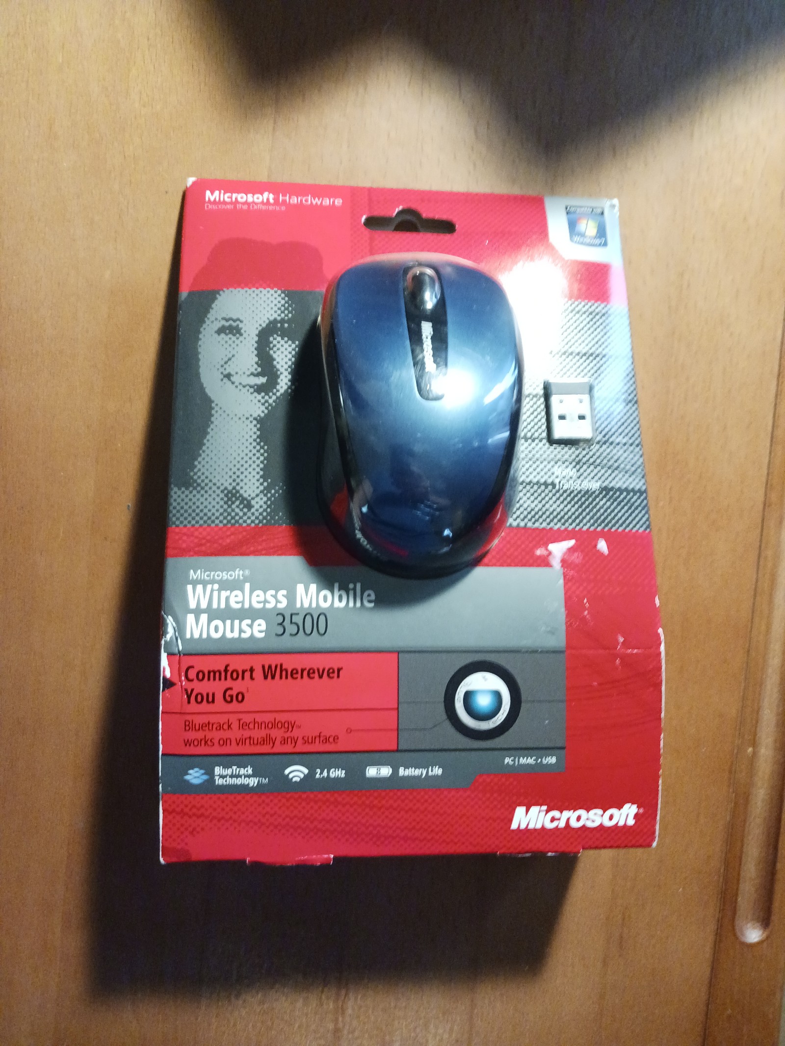 Microsoft mobile mouse 3500 wireless USB bluetrack new sealed