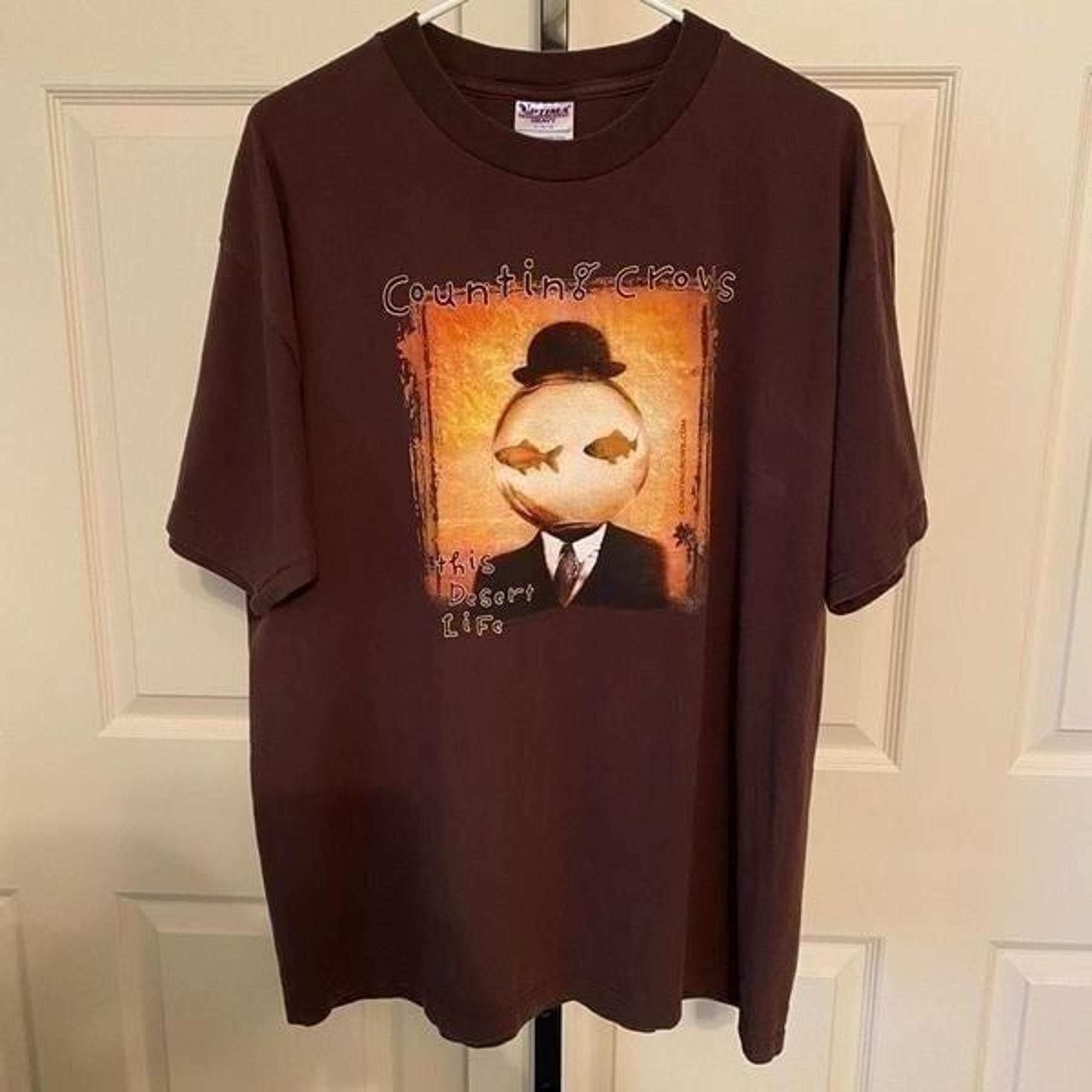 Optima Men's Vintage Counting Crows This Desert Life T-shirt Brown XL