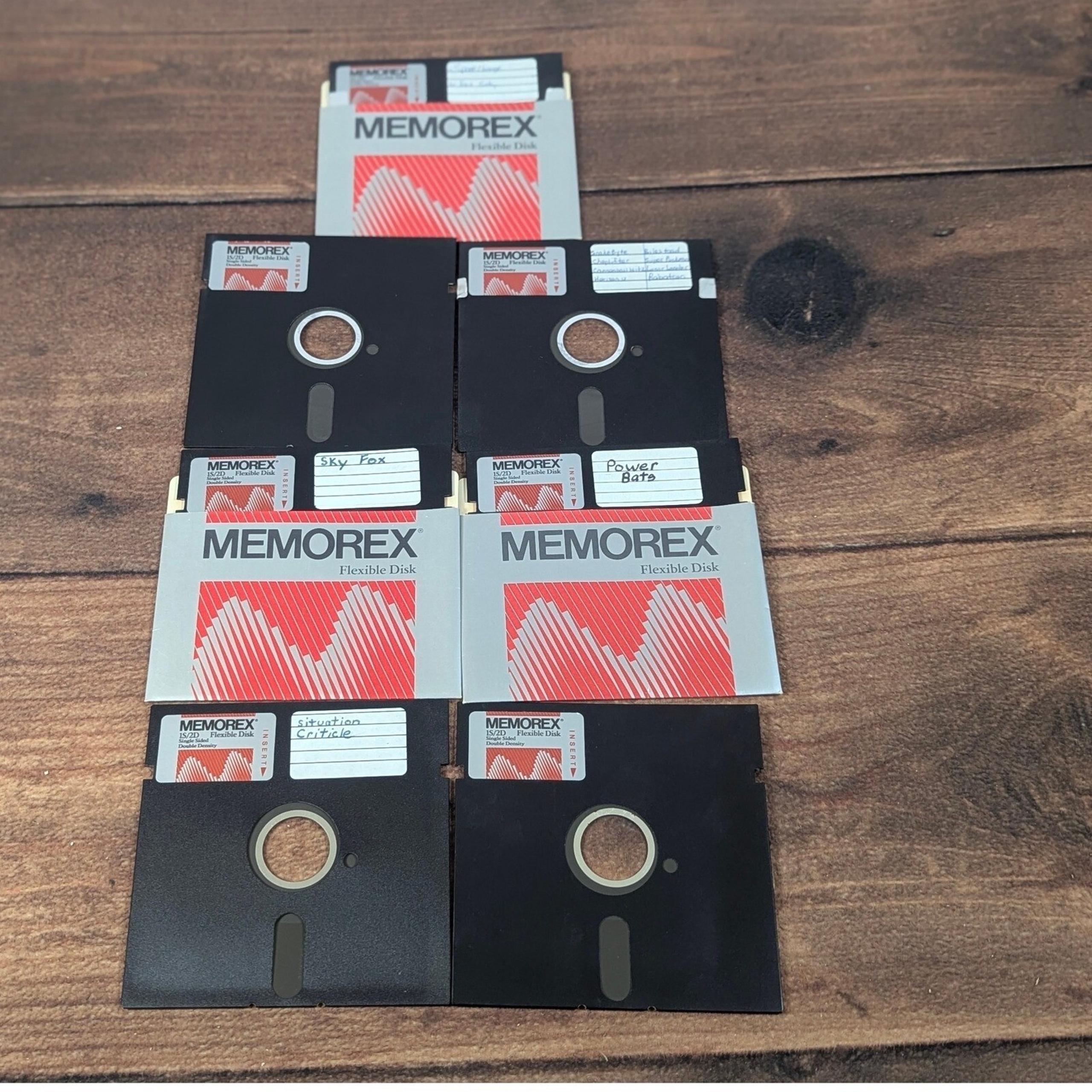 Memorex 5.25" Floppy Disks Double Density Vintage Data Storage Media Lot