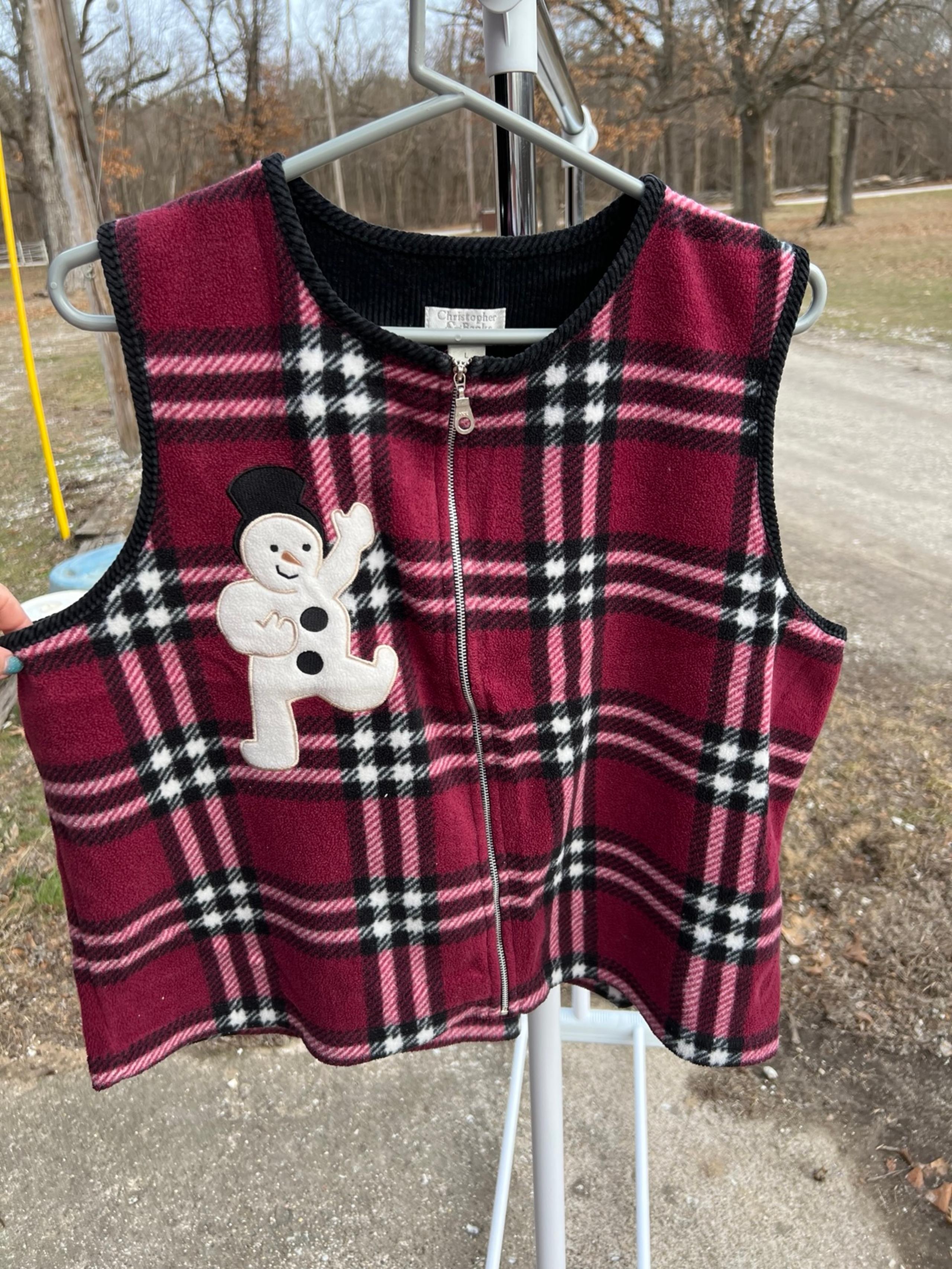 Fleece Winter Snowman Vest