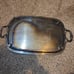 Vintage Wm A Rogers silver plated footed serving tray
