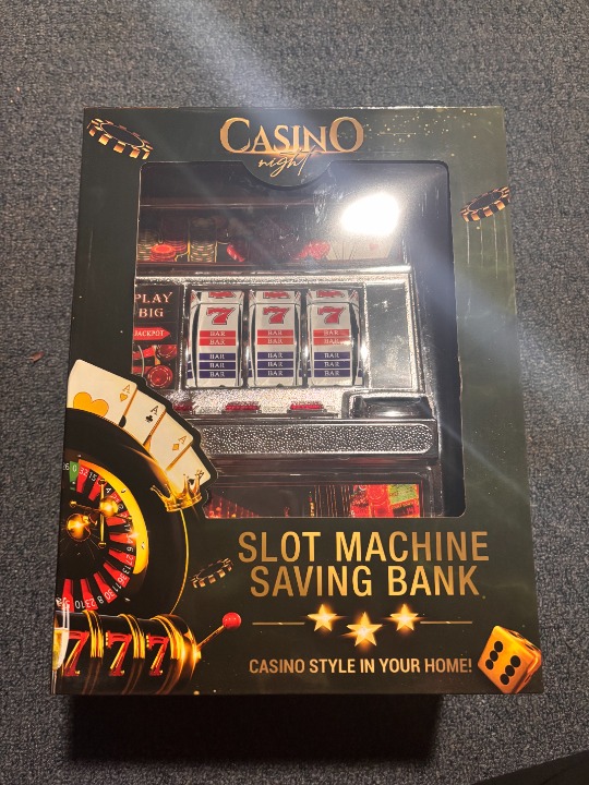 NEW Casino Night Slot Machine Saving Bank Great Gift Bar Display