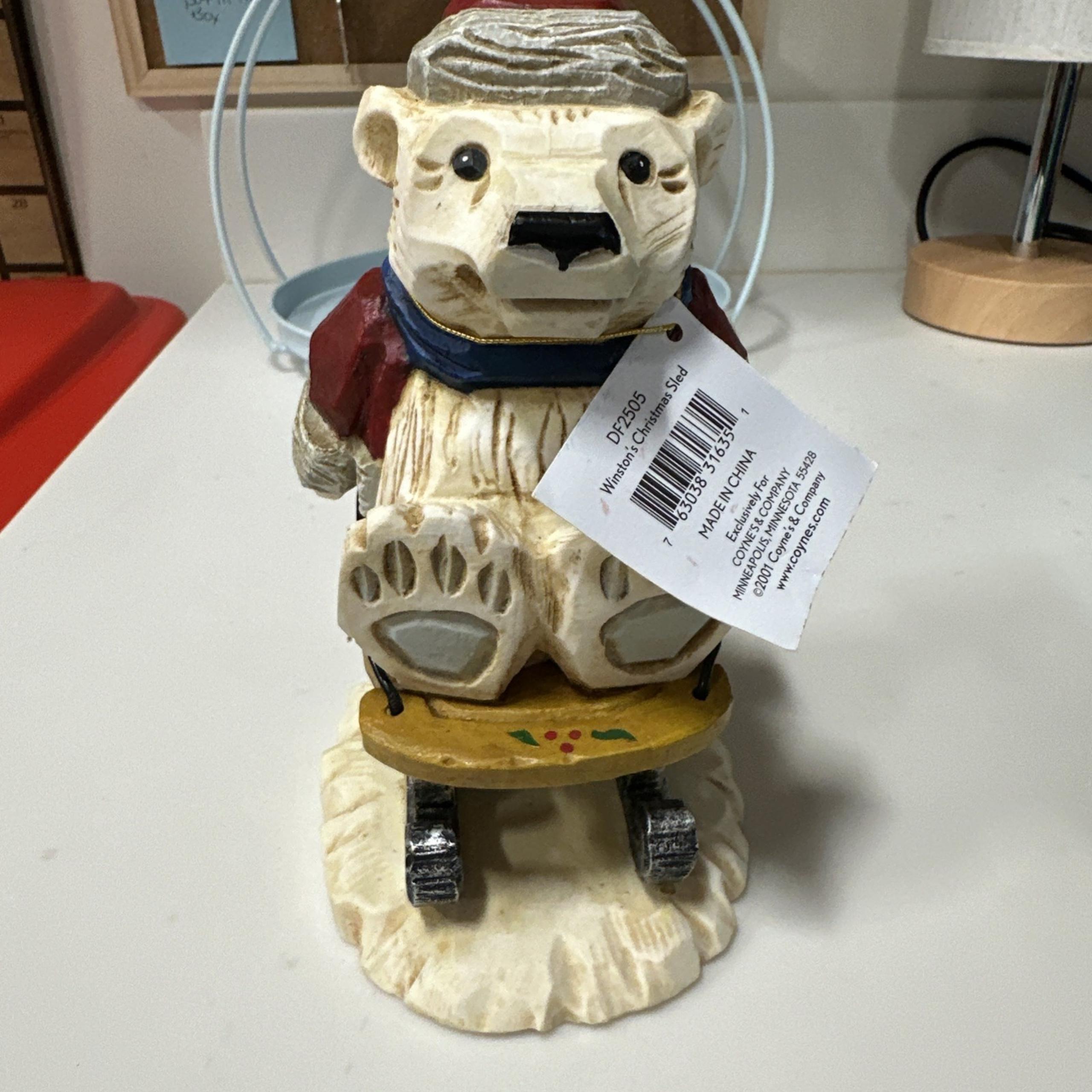 David Frykman Ice Cubs Winton's Christmas Sled Figurine 2001 DF2505