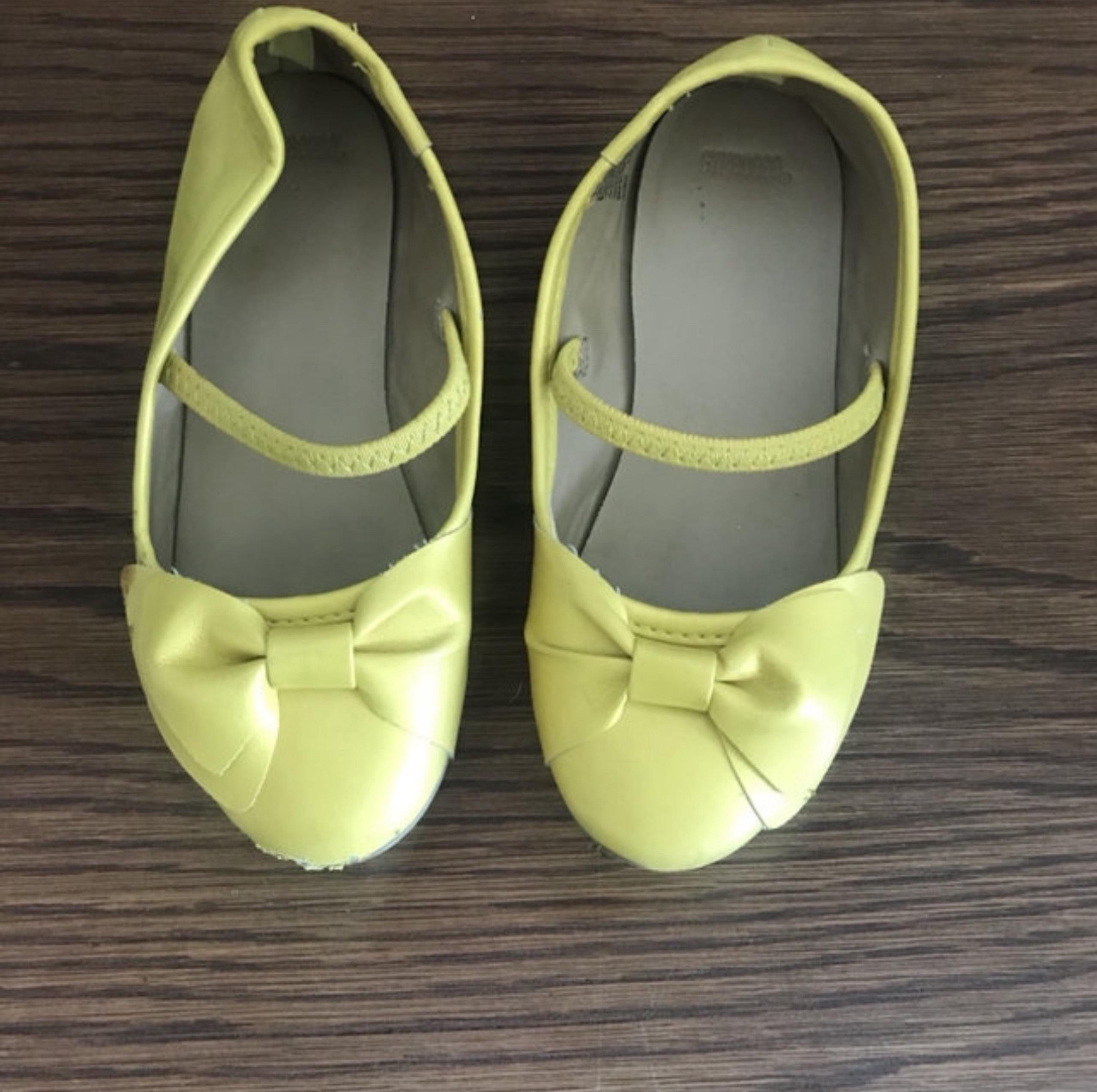Yellow ballet flats