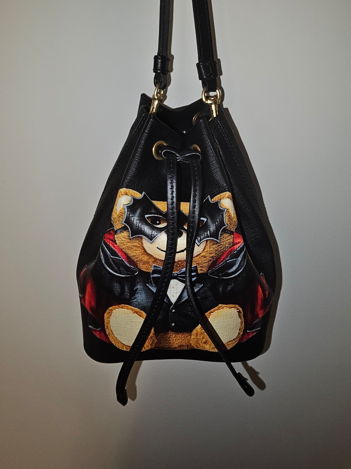 Moschino teddy bear bucket bag hotsell