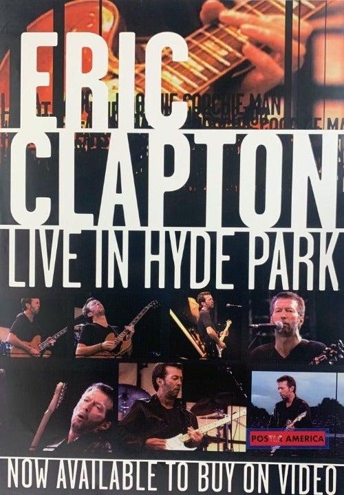 Eric Clapton Live in Hyde Park Promo Poster 20 x 30