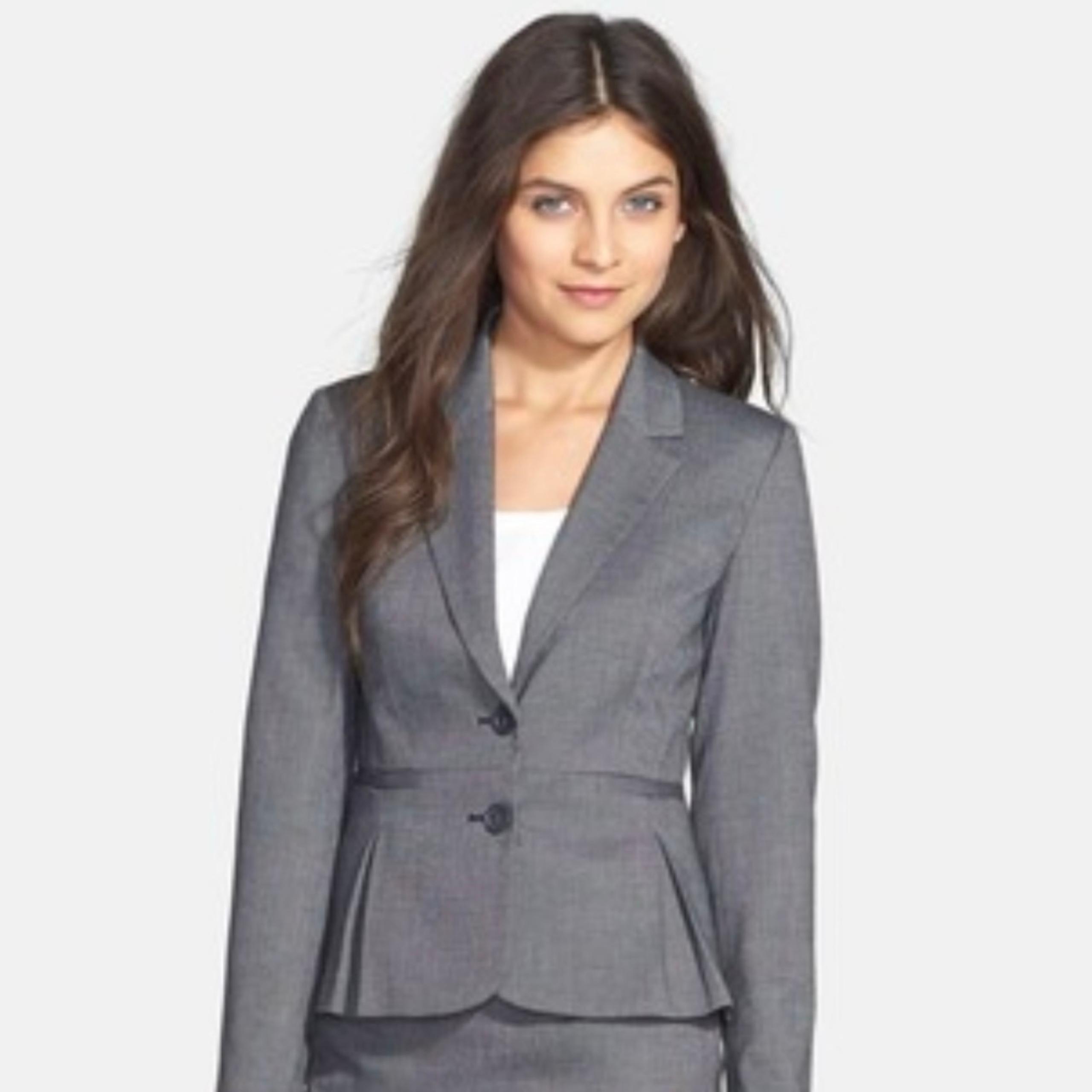 Halogen Black Peplum Suit Jacket
