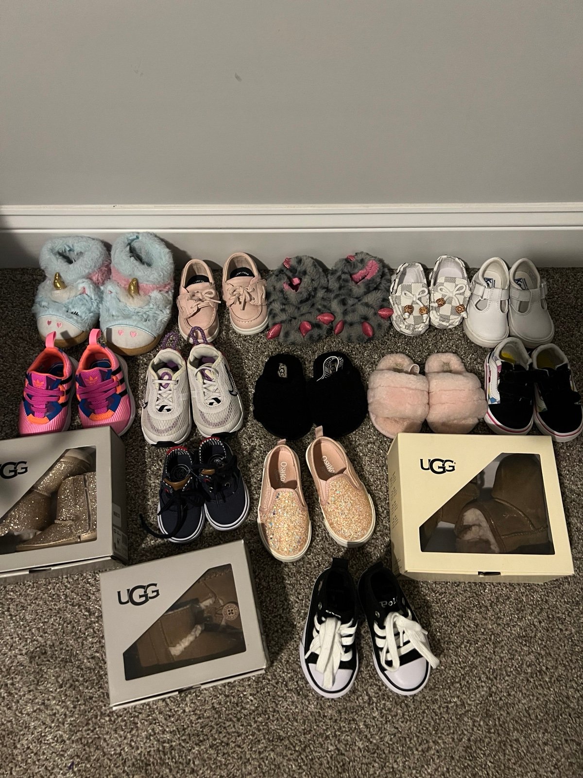 Baby shoes different sizes