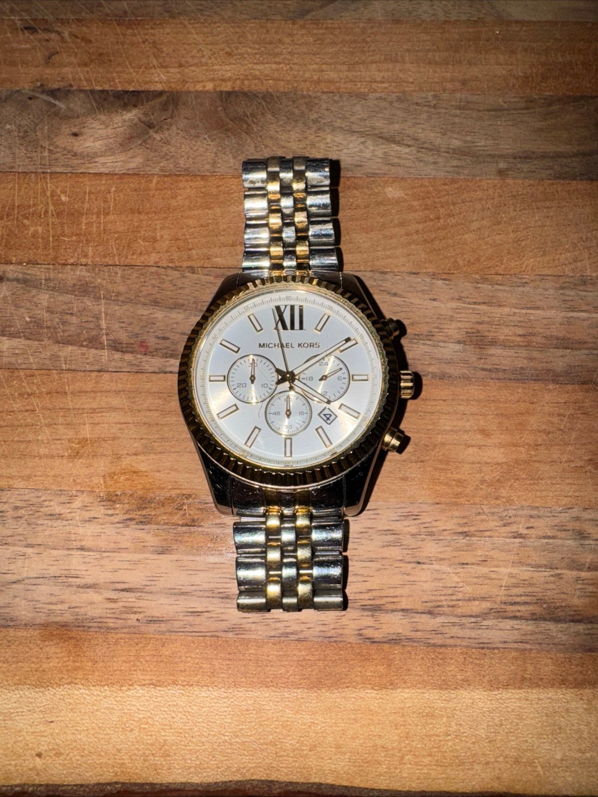 New Michael Kors MK8344 Lexington Gold Stainless Steel Chronograph Men's Watch