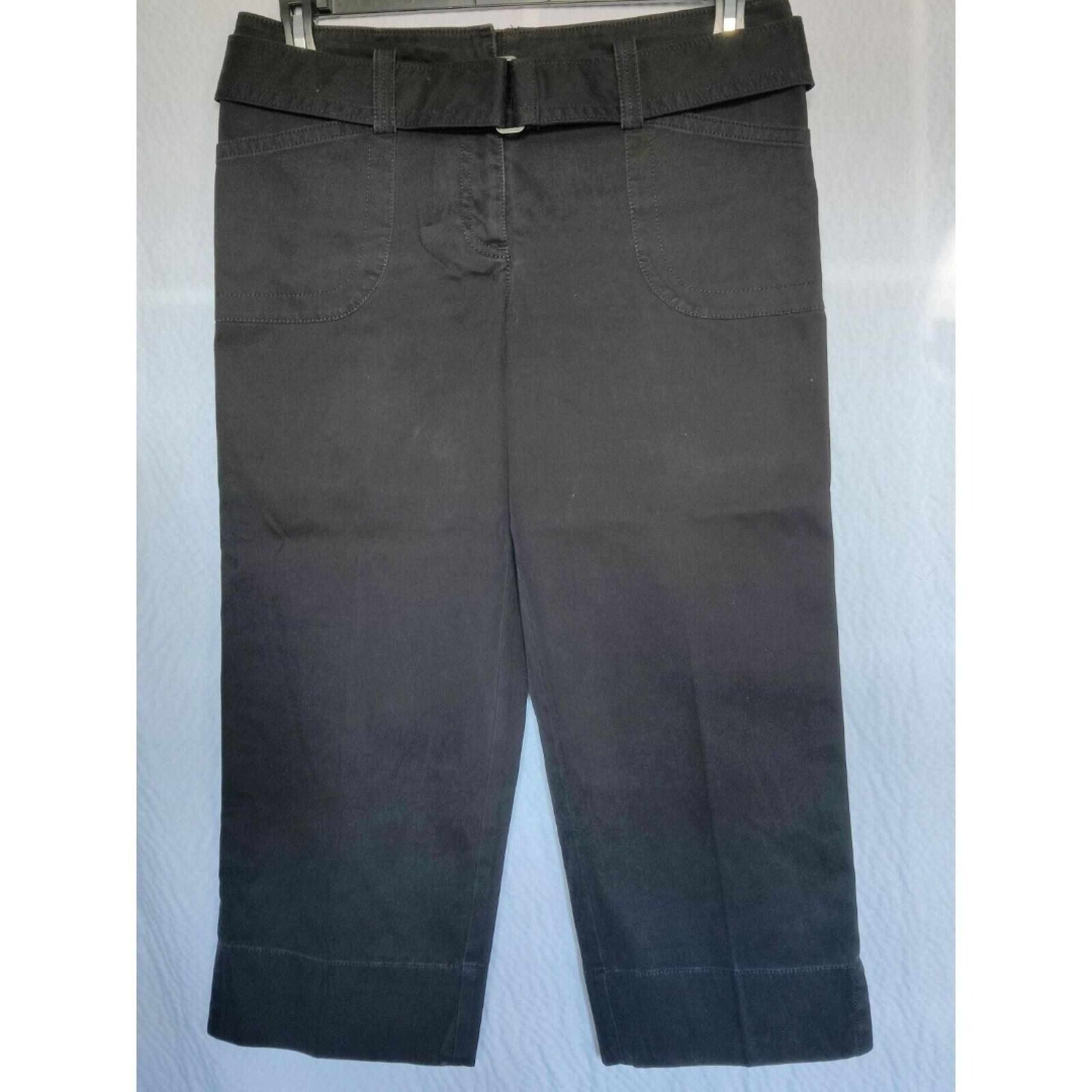 Ann Taylor LOFT Women Black Pants Cropped Capri Pants  8