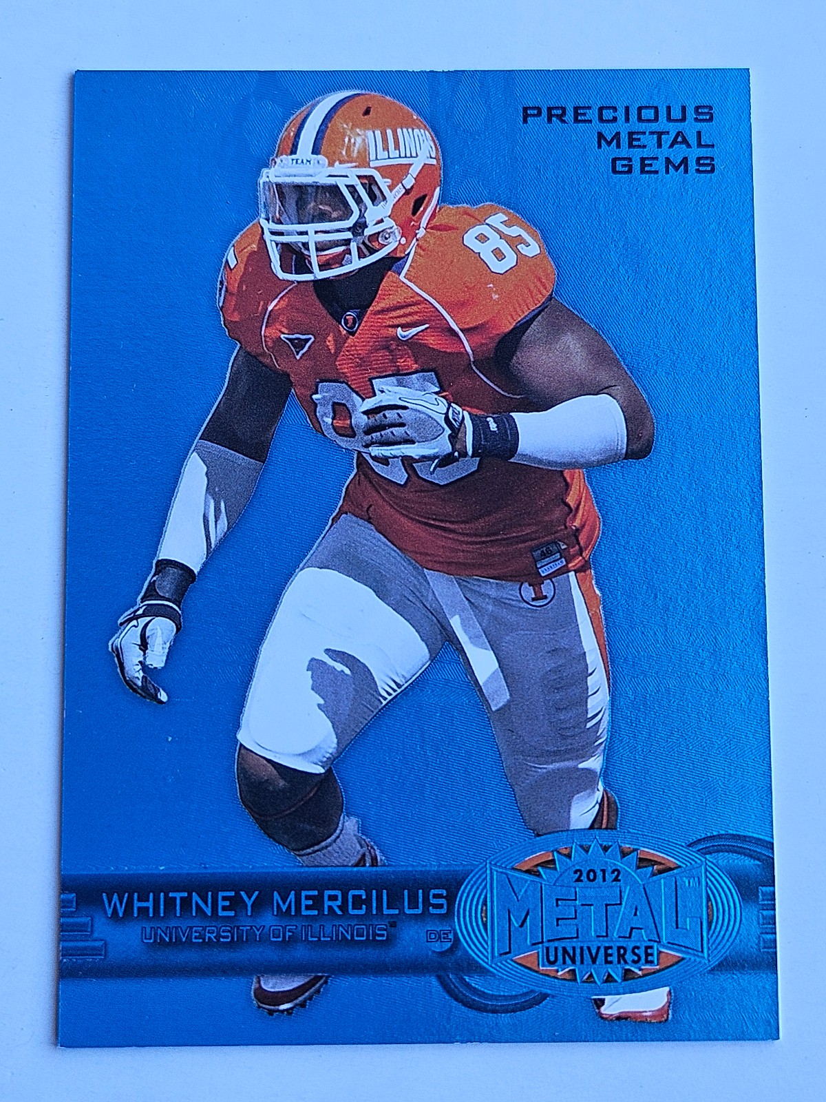 2012 Fleer Retro 1997-98 Metal Blue PMG /50 Whitney Mercilus #M-86 Rookie RC