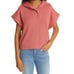 ba&sh Short Sleeve Hoodie in Vieuxrose