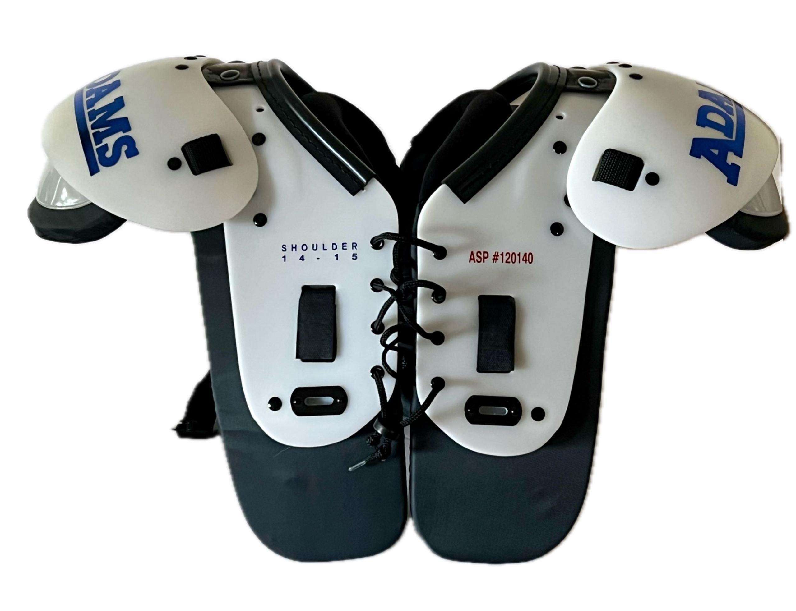 Adams Youth Football Shoulder Pads ASP120140 White 14-15 Used in Great Condition