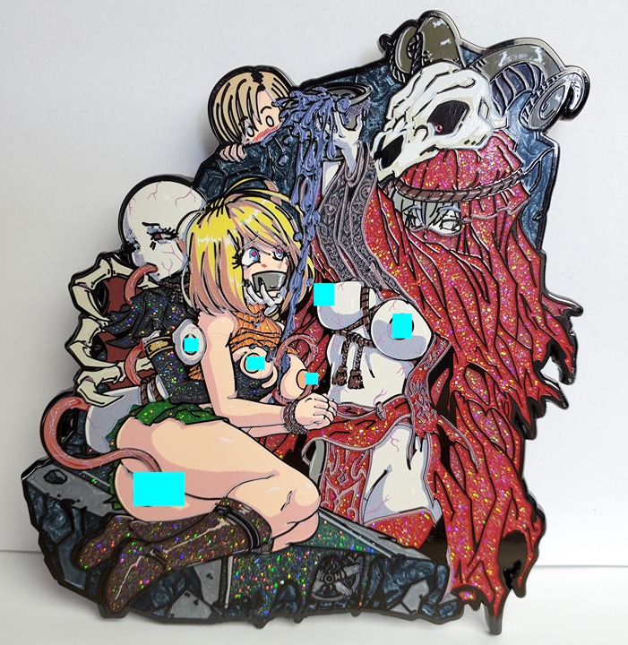 Las Plagas Playtime - Captivating Audience - Glitter Variant - Lewd Enamel Pin