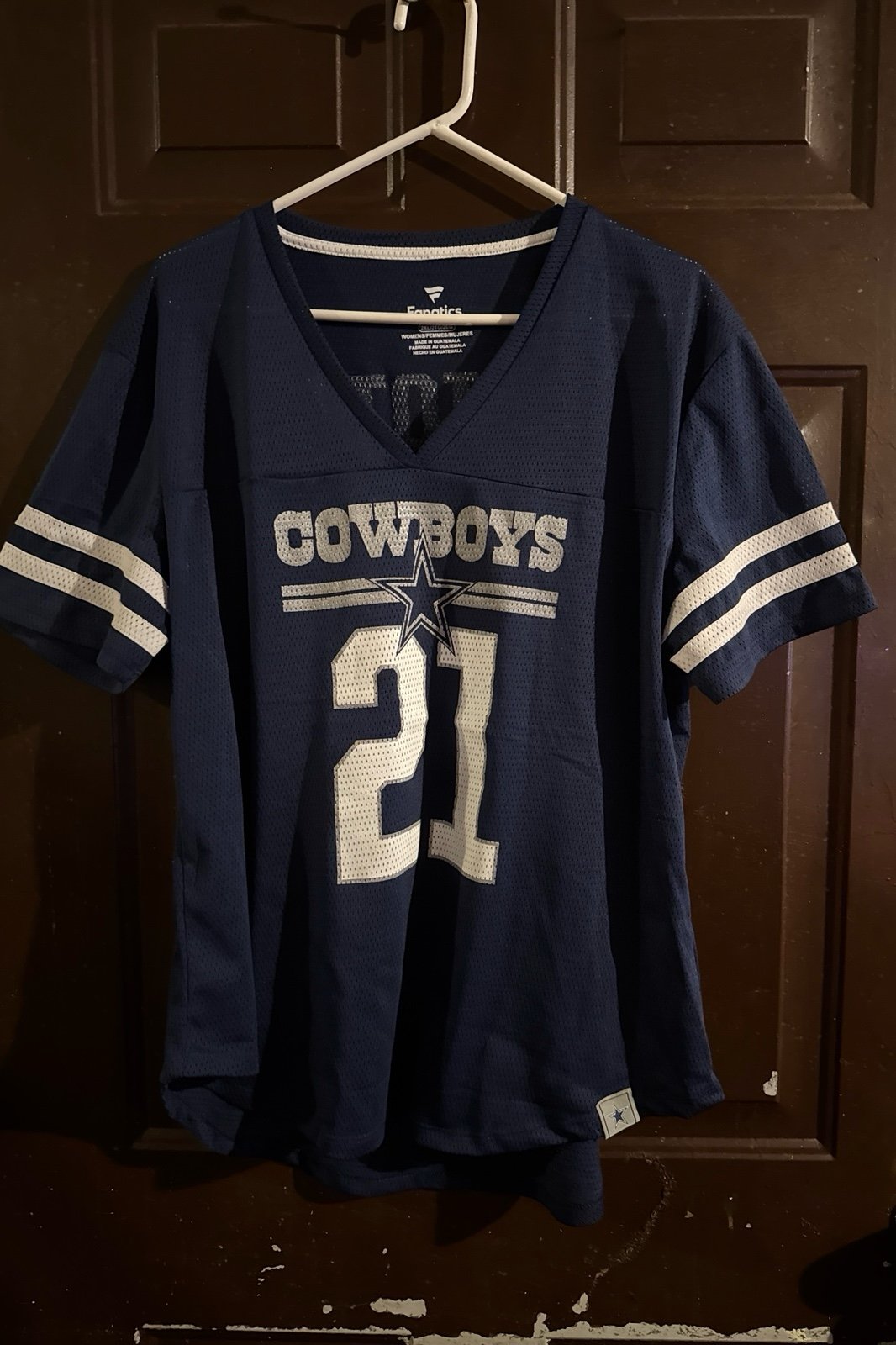 NFL Fanatics Woman Sz 2XL Dallas Cowboys #21 Ezequiel Elliott Shirt/Jersey