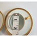 ANC Fabrique Royale Limoges France Demitasse Cup & Saucer Agate Gilded set of 2
