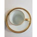 ANC Fabrique Royale Limoges France Demitasse Cup & Saucer Agate Gilded set of 2