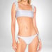 Zimmermann Bowie Tie Bandeau + Triangle Bikini in Blue Dot SZ 1/Small