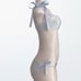Zimmermann Bowie Tie Bandeau + Triangle Bikini in Blue Dot SZ 1/Small