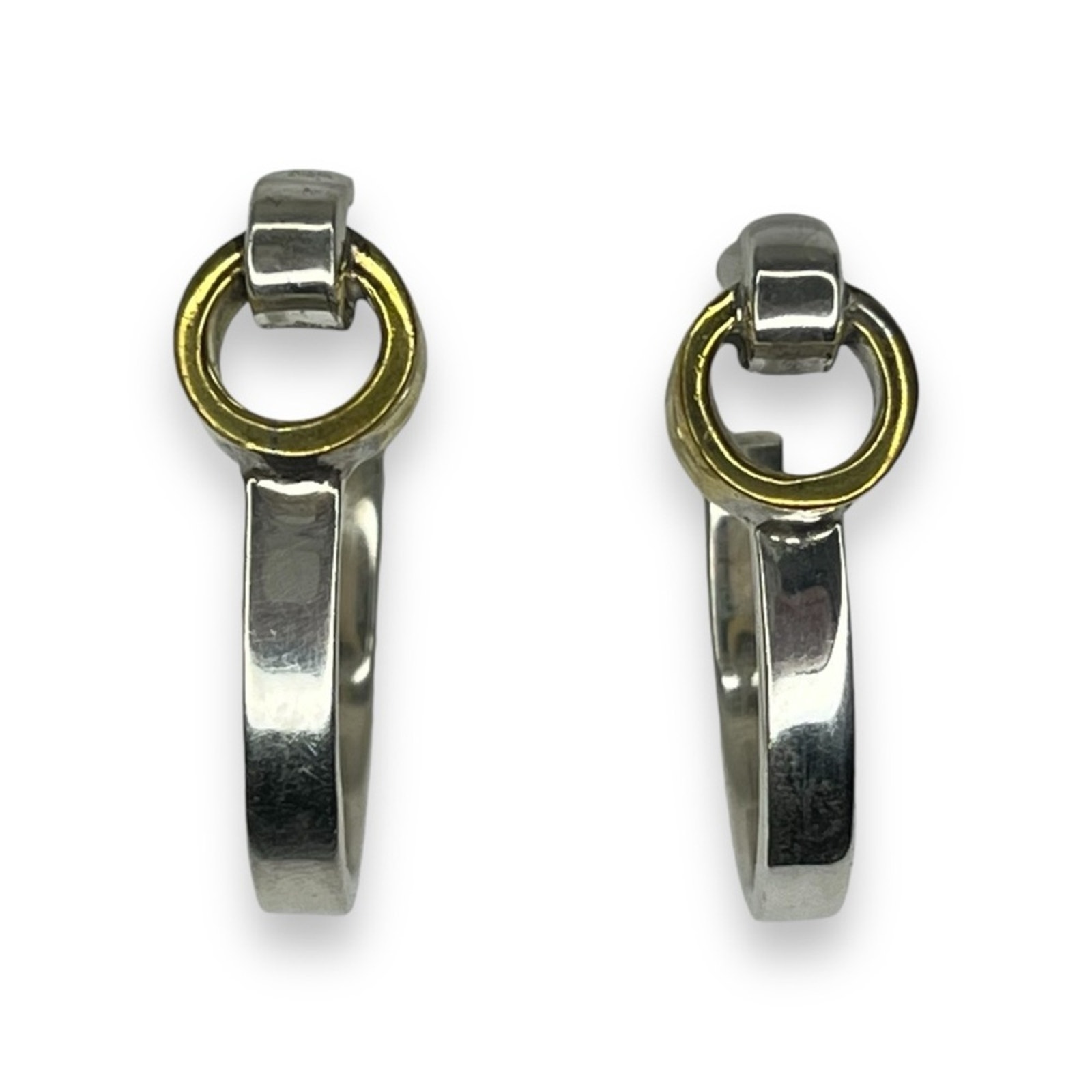 Vintage Heavy Sterling Silver Earrings 925 TS-72 Mexico