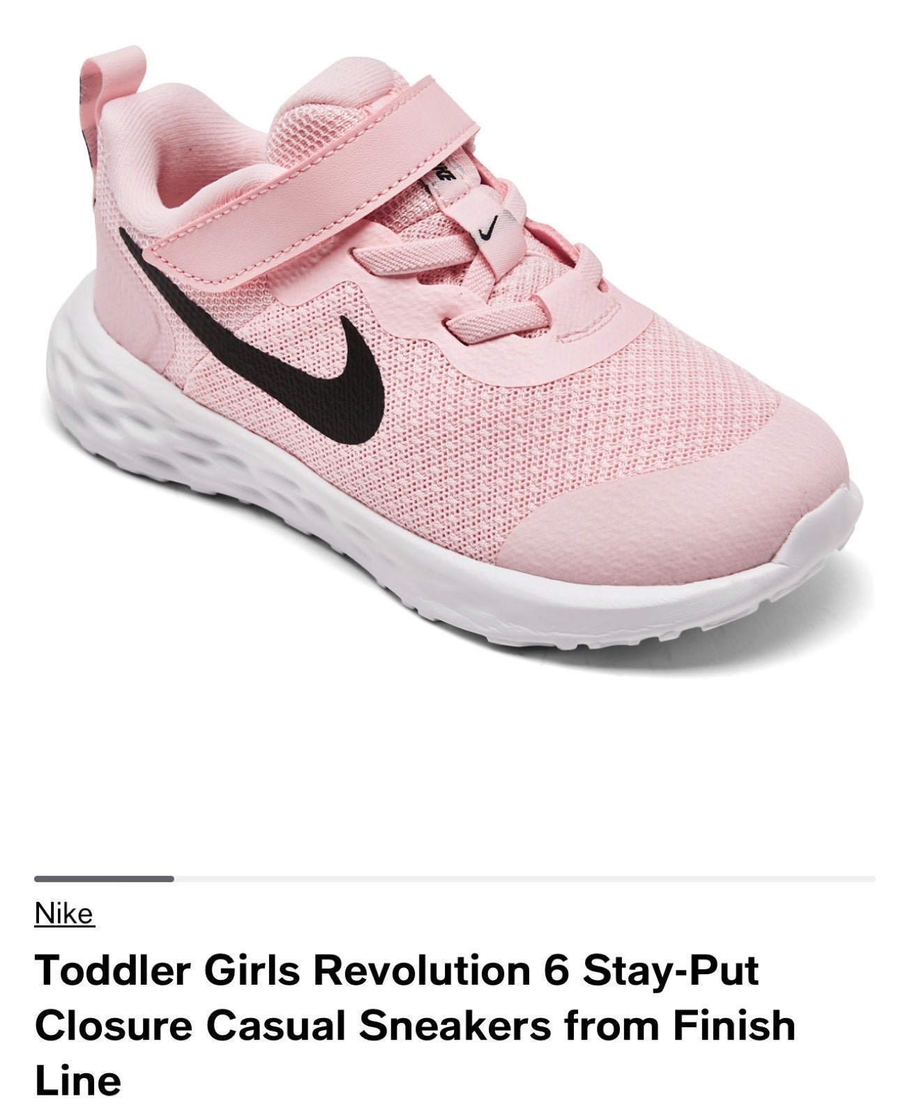 Nike Revolution 6 sneaker pink toddler
