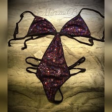 Victoria’s Secret designer black sequin strappy bodysuit teddy monokini S