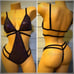 Victoria’s Secret designer black sequin strappy bodysuit teddy monokini S