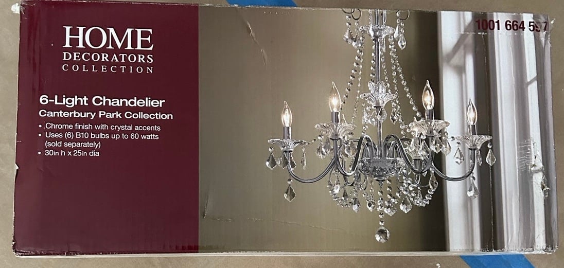 Canterbury Park 6-Light Chrome Crystal Chandelier