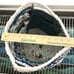 Handmade crocheted bathroom laundry hamper toy Rag rug plastic bag tote Handmade