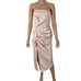 C/MEO Collective Revolve dress strapless midi light blush pink side slit SZ SM