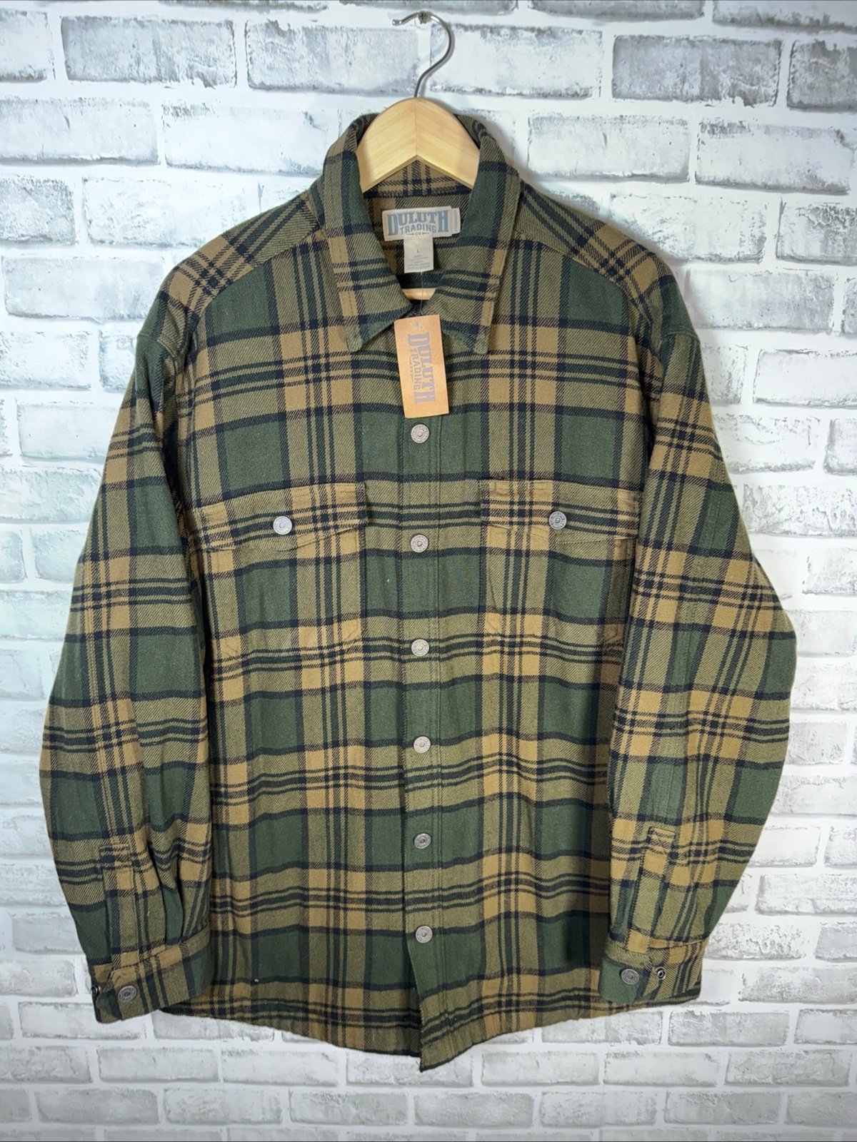 NWT DULUTH TRADING CO Plaid FLAPJACK fleece Lined Shirt Jacket Mens L 89.50
