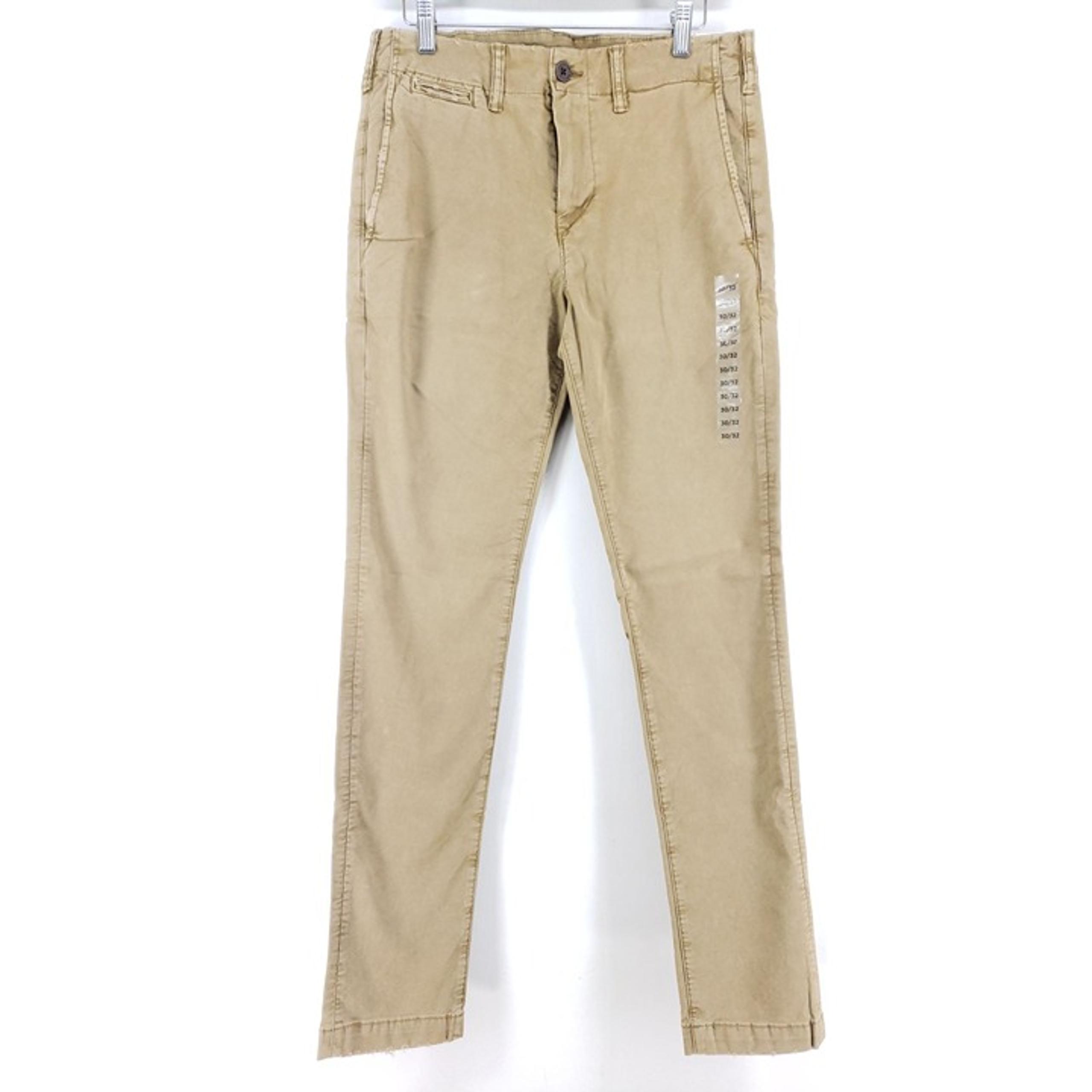 American Eagle Skinny Lived-In Khakis Mens Size 30x32 Flex Tan Chino Pants