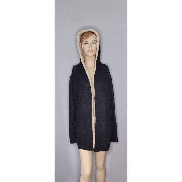 Zara Knit Hoodie Cardigan Sweater