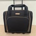 LONDON FOG Bromley 15-Inch Under The Seat Bag, Black & Rose Gold