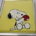 Handmade Framed Art Painting Cartoon Dog Picture Wall Decoration Original Wall