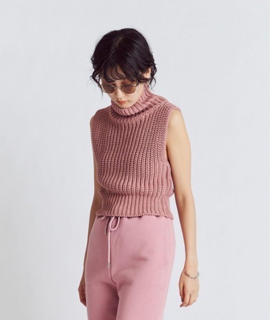 SNIDEL Sleeveless Knit SWNT212102 Pink One Size