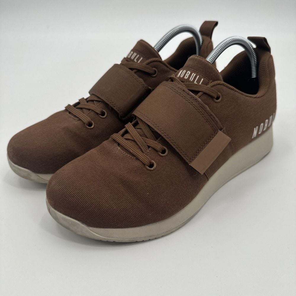 Nobull Men's Brown Toffee Canvas Lifter Strap Athletic Shoes Sz 10