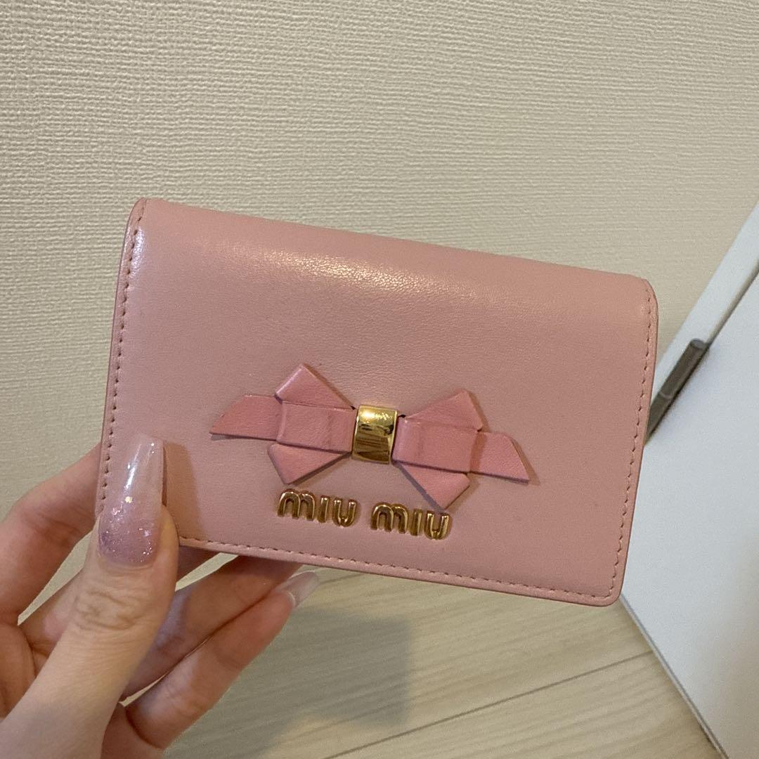 miumiu card case, pink
