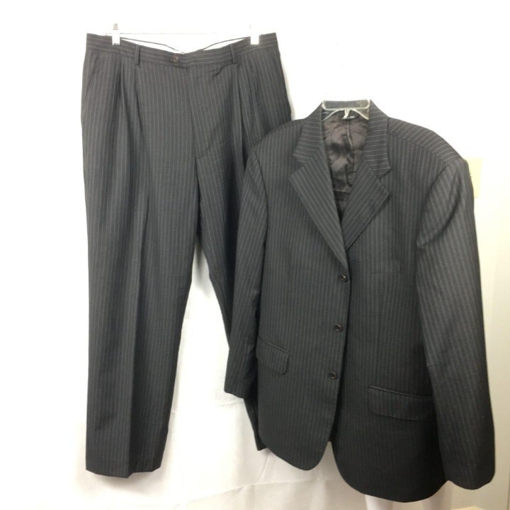 Gianni Manzoni Italy Wool Suit Gray 46R