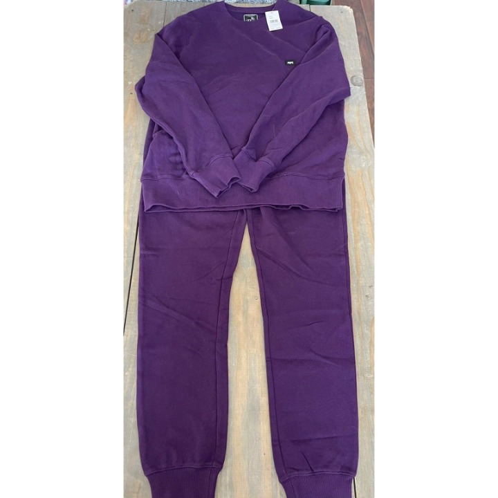NWT PRPS Mens Purple Sweatshirt and Sweatpants Set Size XL