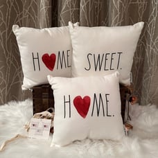 RAE DUNN FARMHOUSE HOME DECOR HOME SWEET HOME HEART WINTER HOLIDAY XMAS PILLOW