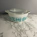 Vintage PYREX Amish Butterprint Turquoise 1.5 Pt Casserole Dish #472 With Lid