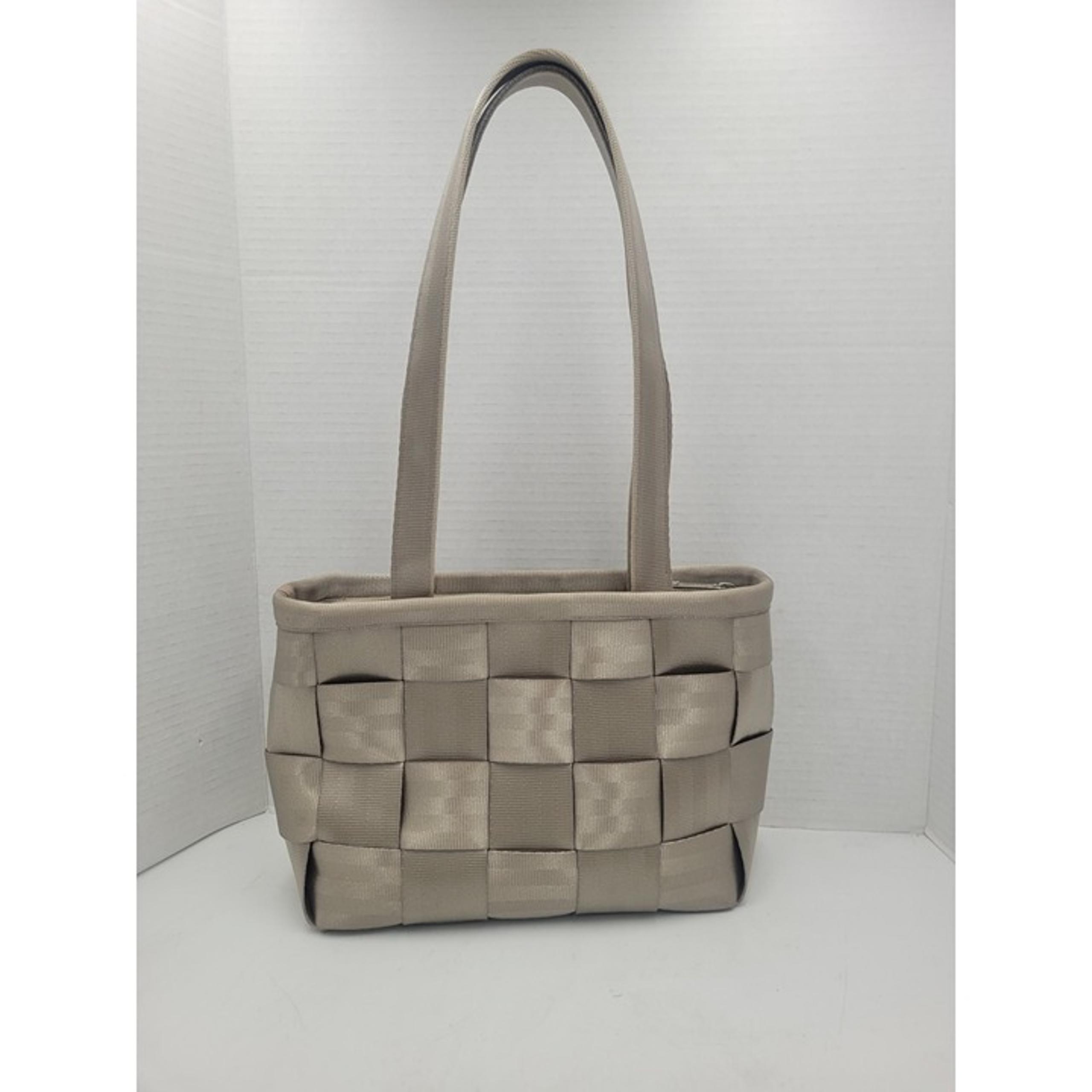 Harveys Original Seatbelt Bag Double Handle Satchel Tote Tan Beige Handbag